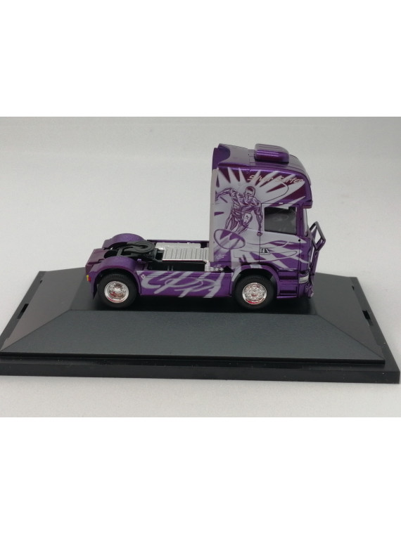 HERPA 110754 scania r silver surfer/ml transporte purple camion 1/87