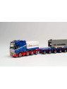 HERPA 312158 VOLVO FH 16 Glob avec plateau 12 Essieux et chargement RIWATRANS