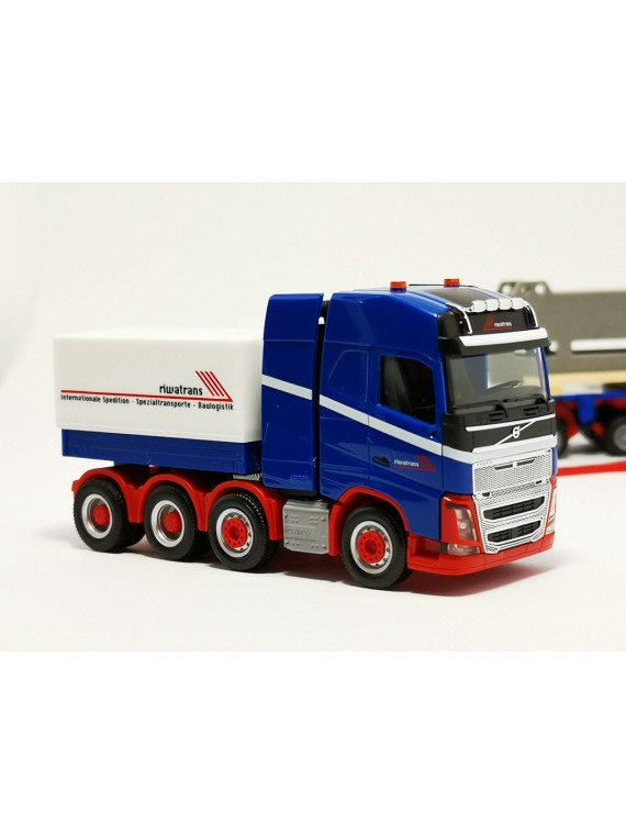 HERPA 312158 VOLVO FH 16 Glob avec plateau 12 Essieux et chargement RIWATRANS