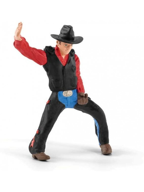 Schleich Figurine 41419 Animal de la ferme  Rodéo avec un cowboy